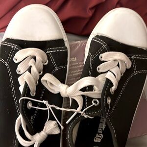 Black and White Canvas Sneakers